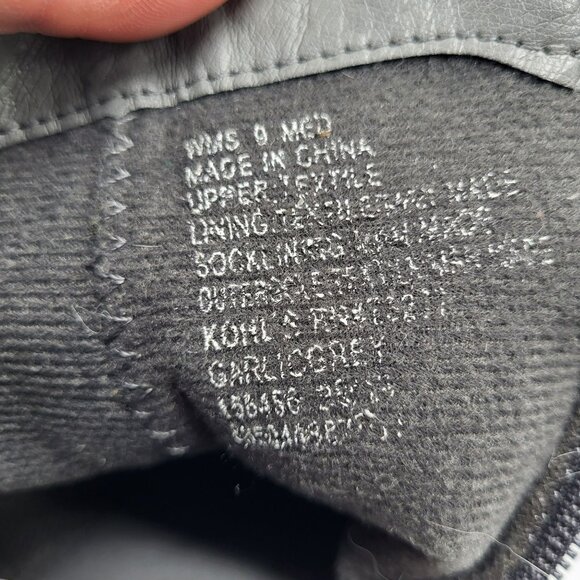 SO Garlic Grey Hidden Wedge Ankle Booties Boots Ruched Buckle Side Zip Womens 9M - Picture 4 of 10